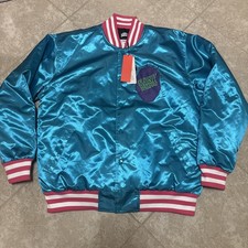 Headgear Classics Ol Dirty Bastard Wu-Tang Satin Varsity Jacket Aqua Teal XXL 2X picture