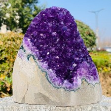 3.01LB Natural Amethyst geode quartz cluster crystal specimen Healing picture