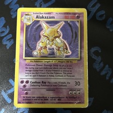 Pokemon Alakazam 1/102 Base Set Holo No/hp WoTC Unlimited picture
