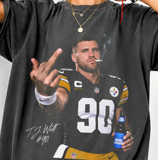 TJ Watt Shirt, Vintage Pittsburgh Steelers Football charcoal color shirt VK18024 picture