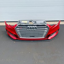 Front Bumper w Grille Tango Red LY3U 8V5807065AF 17-20 Audi S3 *Rock Chips picture