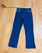 MOTHER Women’s High Rise Bootcut Dark Wash Blue Denim Jeans 5-Pocket picture
