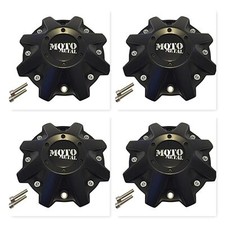 Satin Black Wheel Center Cap 4 Pack Compatible with Moto Metal 970 479L214 picture