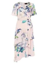 PHASE EIGHT ANTIQUE ROSE PINK VIDA FLORAL DRESS SIZE 12 picture