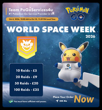 Pokèmon Go Pikachu World Space Week X50 Battles/FAST/READ DESCRIPTION picture