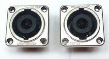 (2)Two Genuine Neutrik NL8MPRXX Female 8 Pin SpeakON Connector Square Config picture