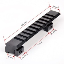 Extend 11mm Dovetail To 20mm Picatinny Rail Adapter Rifle Scope Base Mount picture