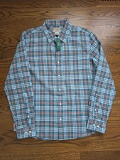 NWT L.L.Bean Men's Plaid Button-Front Shirt Size Medium picture
