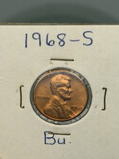 Vintage 1968-S Lincoln Memorial Cent Penny BU Uncirculated Copper 1C Coin picture