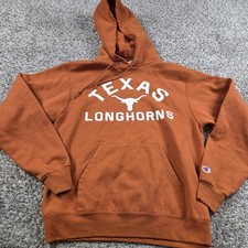 Champion Texas Longhorns Hoodie Adult Small Pullover Orange Spellout  picture