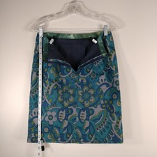 BESPOKE MCM Psychedelic Paisley Floral Skirt 2 Piece Suit Set (Vintage Style) picture
