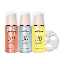 MENOKIN Korean Face Mask 3sets [30 seconds Quick Bubble Mask] (Collagen, picture