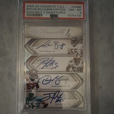 Upper Deck 2009 Exquisite Ensemble 4 Signatures 4S-WBBP /15 PSA 8 Auto picture