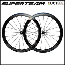 700C Carbon Wheels SUPERTEAM Classic PRO D28-50 DISC Brake Wheelset Shine Decals picture