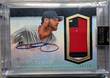 Chris Sale 2018 Topps Dynasty #AP-CSL7 GU 3 Color Patch Auto /10 picture