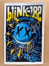 SIGNED BLINK-182 20 YEARS 11x17 Music Poster COA by 3 of the band members picture