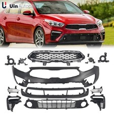 Complete Front Bumper Cover Grille w/ Fog Lights For 2019 2020 2021 Kia Forte picture