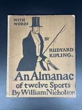 Rudyard Kipling - An Almanac of Twelve Sports 1898 1st Ed - 12 Lithographs RARE picture