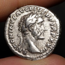 Emperor Antoninus Pius Denarius 159AD Ancient Roman Empire Silver Coin VF Rome picture