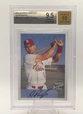 BGS 9.5 2002 Bowman Heritage Autographs ALBERT PUJOLS — Gem Mint / Auto 10 picture