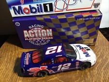 Action  1:24 JEREMY MAYFIELD #12 Die Cast Race Car.  MOBIL ONE NIB 1998 picture