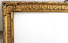 ANTIQUE FITS 5 X 10 VICTORIAN ARTS & CRAFTS PICTURE FRAME GOLD GILT ORNATE WOOD picture