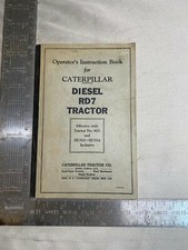 Caterpillar CAT RD7 Diesel Tractor Operators Instruction Book 1940's picture