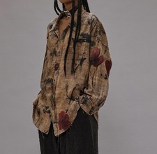 NWT～R13 Reversible Drop Neck Shirt in Plaid With Khaki Floral Size L picture