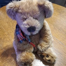 Vintage Russ Berrie Benton The BON-TON Bear 1999 w/scarf 18