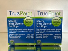 True Point = Unistrip 1 Blood Glucose Test Strips 100 Qty.  04/2028 picture
