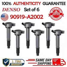 6X OEM DENSO Ignition Coils 90919-A2002 For 2005-2022 Toyota & Lexus I4 V6 V8 picture