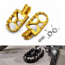 NICECNC Billet Wide Foot Pegs Footrests Pedal For Suzuki RMZ250 RMZ450 2010-2024 picture