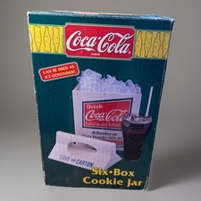 Vintage 1997 Nostalgic Series Coca-Cola Cookie Jar Retro 1920's Six Box Carton picture