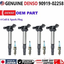 Denso OEM 90919-02258 Ignition Coils Spark Plugs kit For Toyota Corolla Prius picture
