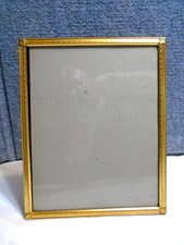 VINTAGE THIN BRASS GOLD METAL 8 X 10 PHOTO FRAME picture