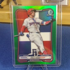 Juan Soto 58/99 Green Refractor Bowman Chrome World Baseball Classic 2026 WBC-38 picture
