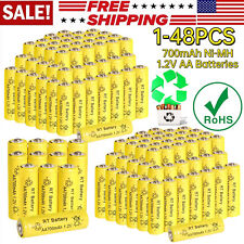 1-48Pcs 700mAh Ni-MH AA Rechargeable Battery 1.2V Button Top Batteries Cells Lot picture