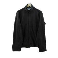 Vintage Columbia Mens M Full Zip Fleece Jacket Charcoal Gray Outdoors Coat picture