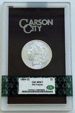 1884-CC Morgan Silver Dollar - GSA Hoard - CACG MS61 picture