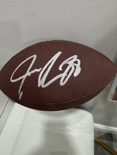 Jeremy Shockey Signed Wilson NFL Football New York Giants - Leaf Witnessed COA picture