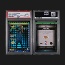 2025 Topps Chrome LeBron James Tall Tales Purple Geometric TT-7 PSA 8 /75 picture