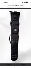 3 Seconds 3x5 Cue Case Pool Cue Hard Case All Black. Brand New picture