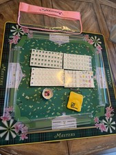 Golf Masters Mahjong Full Set with Mat, Tiles, Dice, Bags, Racks - NEW picture