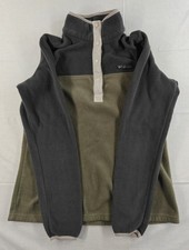 Columbia Sportswear Company Men's Medium Fleece Pullover Jacket, Gray and Olive picture