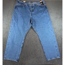 Levis Premium 501 Original Jeans Womens 20W M Blue Denim High Rise Straight NWT picture