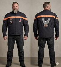 Harley Davidson Motorcycle Jacket Heritage Softail Daniel Donovan Biker Coat 4XL picture