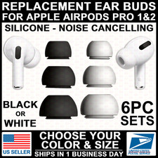 3-PAIRS Ear Bud Tip For Apple AirPod Pro 1&2 Replacement Silicone Rubber X/S/M/L picture