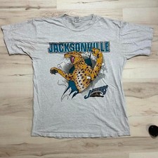 Rare Vintage 90s Jacksonville Jaguars Breakthrough ash color shirt VK16020 picture