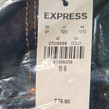 Express Women’s Skinny Mid Rise STRETCH  Denim Jeans Blue  Size 10S NWT picture