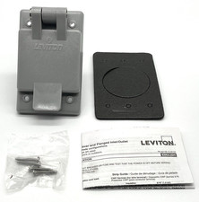 Leviton 5278-CWP Grounding Weather Resistant Cover & Flanged Inlet/Outlet Gray picture
